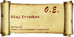Olaj Erzsébet névjegykártya